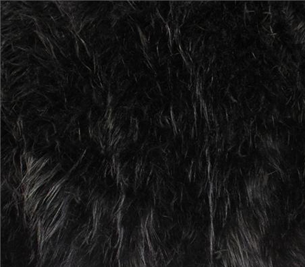 Amazon.com: Faux Fake Animal Fur Fabric Long Pile Black Gorilla